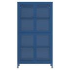 Glass Door Cabinet with Adjustable Shelves for Kitchen Living Room