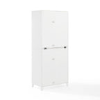 Crosley Roarke 2Pc Pantry Storage Cabinet W/Glass Door Hutch Set