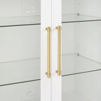Crosley Roarke 2Pc Pantry Storage Cabinet W/Glass Door Hutch Set