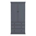 Freestanding Tall Cupboard Storage Cabinet w/ 8 Door Shelves, 3 Drawer