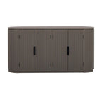 63W 4-Door Storage Cabinet with Metal Handles - N/A