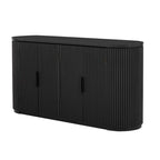 63W 4-Door Storage Cabinet with Metal Handles - N/A