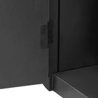 63W 4-Door Storage Cabinet with Metal Handles - N/A