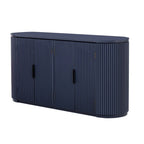 63W 4-Door Storage Cabinet with Metal Handles - N/A
