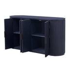 63W 4-Door Storage Cabinet with Metal Handles - N/A