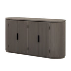 63W 4-Door Storage Cabinet with Metal Handles - N/A