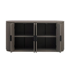 63W 4-Door Storage Cabinet with Metal Handles - N/A