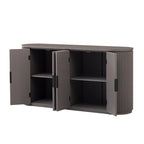 63W 4-Door Storage Cabinet with Metal Handles - N/A