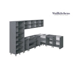 Kitchen Prestige Collection White Gloss Color Base Size 11Ft Wide - 138x85