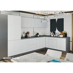 Kitchen Prestige Collection White Gloss Color Base Size 11Ft Wide - 138x85