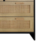 Modern Rattan Storage Cabinet Rattan Drawer,for Bedroom,Living Room