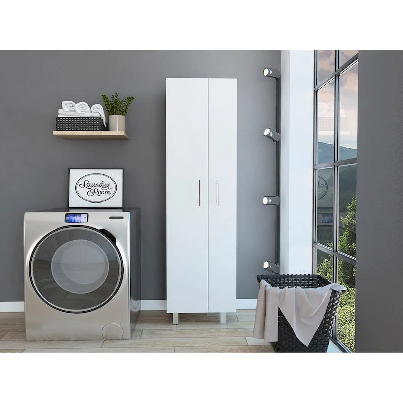 Cleaning Cabinet, Double Door Cabinet, Four Legs, Five Shelves