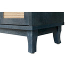 Rattan Sideboard Buffer Cabinet,Accent Storage Cabinet With 4 Rattan Doors