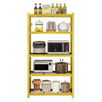 5-Tier Yellow Adjustable Metal Shelving Unit Heavy Duty Garage Storage