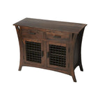 44 Dark Brown Solid Wood Frame Standard Accent Chest With Two Drawers