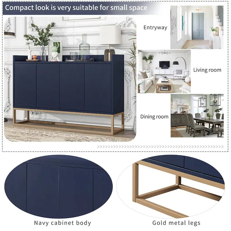 Modern Sideboard Buffet Cabinet with Large Storage Space - N/A