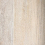 Arelius Light Brown Solid Wood w/ Black Iron Frame & 2 Glass Doors Accent Cabinet - 36.0L x 18.0W x 32.0H