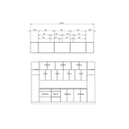 Kitchen Luxe Collection Black Color Base Size 12Ft Wide - 143x24