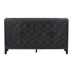 4-door Retro Sideboard with Adjustable Shelves