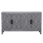 4-door Retro Sideboard with Adjustable Shelves