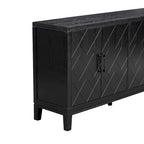 4-door Retro Sideboard with Adjustable Shelves