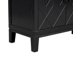 4-door Retro Sideboard with Adjustable Shelves