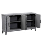 4-door Retro Sideboard with Adjustable Shelves