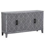 4-door Retro Sideboard with Adjustable Shelves