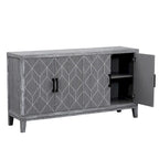 4-door Retro Sideboard with Adjustable Shelves