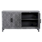 4-door Retro Sideboard with Adjustable Shelves