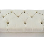 SOLE SECRET DUO Diamond Tufted Linen & Shoe Storage Bench - HTM100