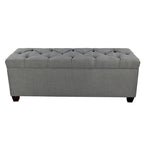 SOLE SECRET DUO Diamond Tufted Linen & Shoe Storage Bench - HTM100