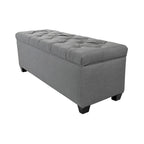 SOLE SECRET DUO Diamond Tufted Linen & Shoe Storage Bench - HTM100