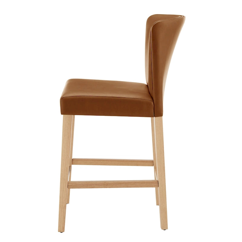 Albie KD Faux Leather Counter Stool
