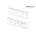 Kitchen Signature Collection White Gloss Color Base Size 13Ft Wide - 153x24
