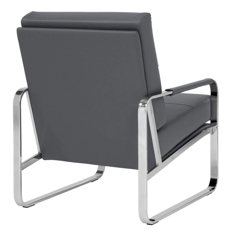 Studio Designs Home Allure Metal and Blended Leather Modern Accent Arm Chair