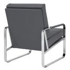 Studio Designs Home Allure Metal and Blended Leather Modern Accent Arm Chair