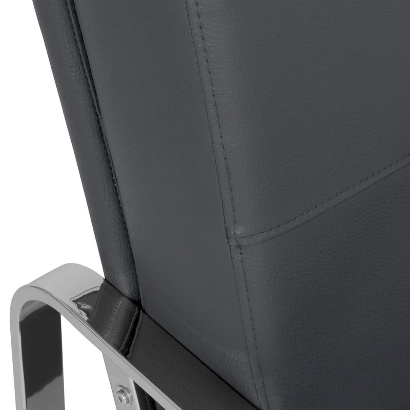 Studio Designs Home Allure Metal and Blended Leather Modern Accent Arm Chair
