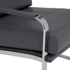 Studio Designs Home Allure Metal and Blended Leather Modern Accent Arm Chair