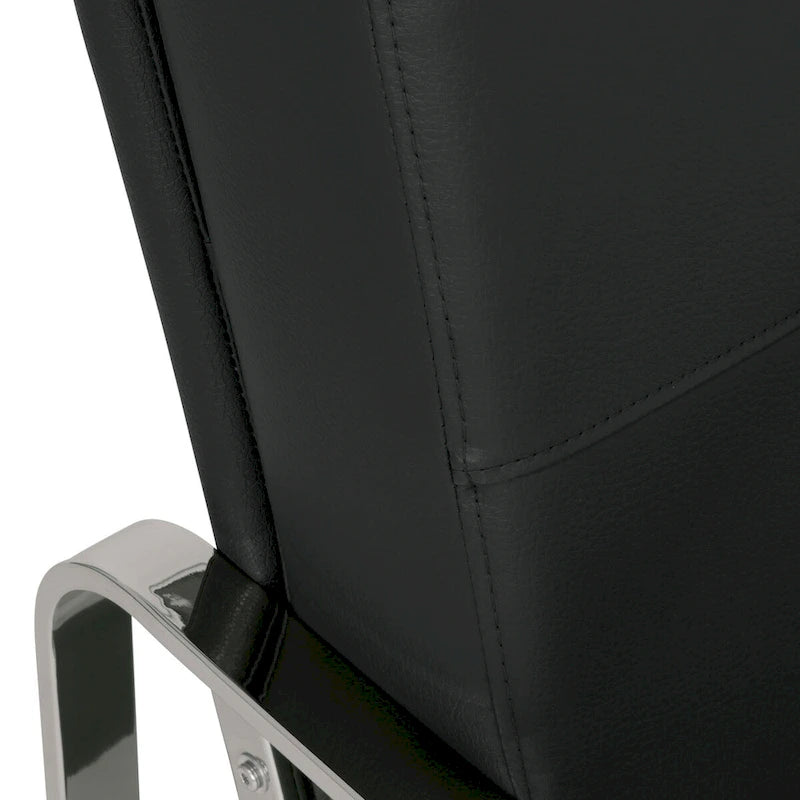 Studio Designs Home Allure Metal and Blended Leather Modern Accent Arm Chair