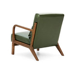 Glitzhome Set of 2 30.75 H Mid-Century Modern PU Leather Accent Chairs with Cushion - 25.75 W x 33.75 D x 30.75 H