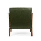 Glitzhome Set of 2 30.75 H Mid-Century Modern PU Leather Accent Chairs with Cushion - 25.75 W x 33.75 D x 30.75 H