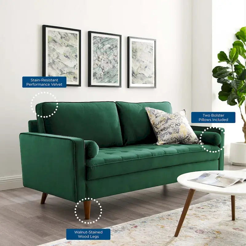 Carson Carrington Talby Velvet Sofa