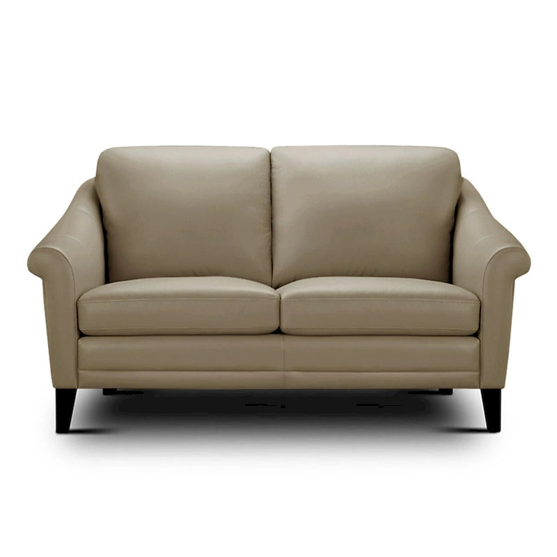 Sienna 100% Genuine Leather Midcentury Modern Loveseat