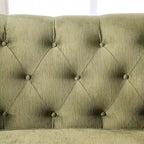 Olie Transitional Green Solid Wood Padded Loveseat by Furniture of America