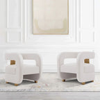 Velvet lounge chair two-piece set