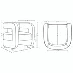Velvet lounge chair two-piece set