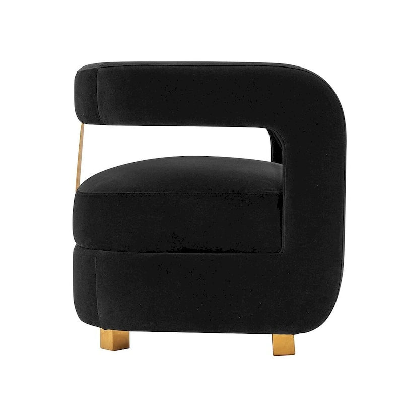 Velvet lounge chair two-piece set