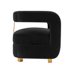 Velvet lounge chair two-piece set