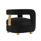 Velvet lounge chair two-piece set